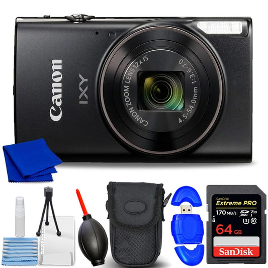 ULTIMAXX Accessory Bundle Includes: Canon Compact Digital Camera IXY650 + 64GB Micro Extreme PRO + Starting Cleaning Kit + High Speed Micro SD and Much More (7PC Bundle)