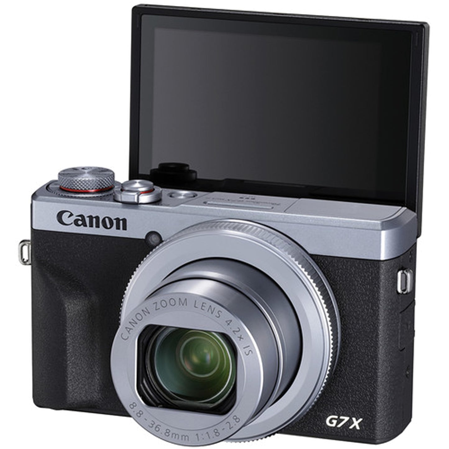Canon PowerShot G7 X Mark III Digital Camera (Silver) with LED Video Light + Two Extra Batteries + 64GB Memory Card + Tripod + Case & More (Renewed)