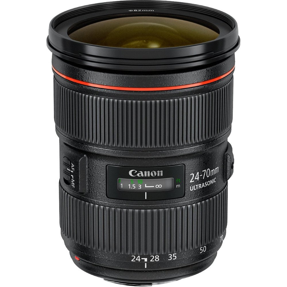 Beach Camera Canon EF 24-70mm f/2.8L II USM Lens Bundle Includes: 24-70mm Lens, Lexar 16GB Professional 600x SDHC UHS-I Memory Card, 3pc. Lens Cleaning Kit, & Lens Cap Keeper