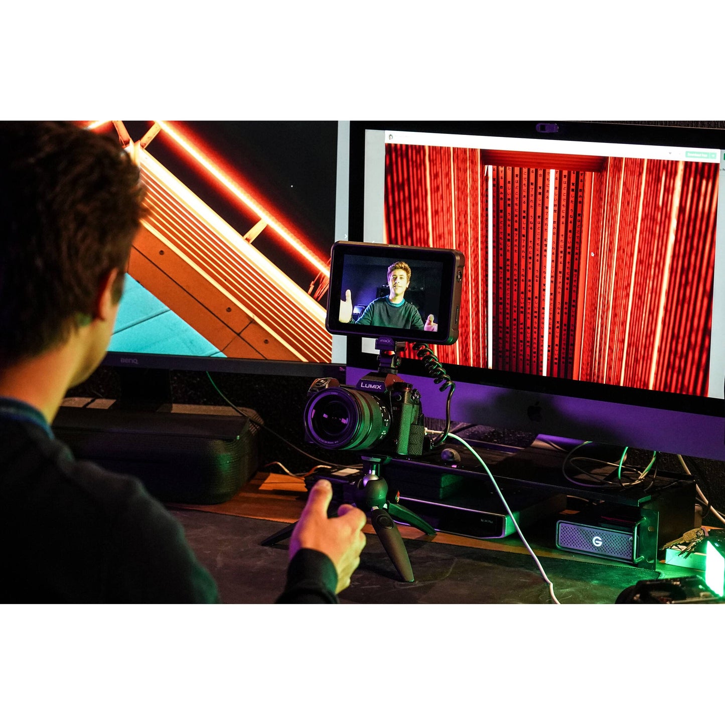 Atomos Shinobi 7" 4K HDMI/SDI Monitor & Power Bundle - Includes: Manufacturer Accessories + 2x Extended Life NP-F975 Batteries + AC/DC Rapid Home & Travel Battery Charger + Microfiber Cleaning Cloth