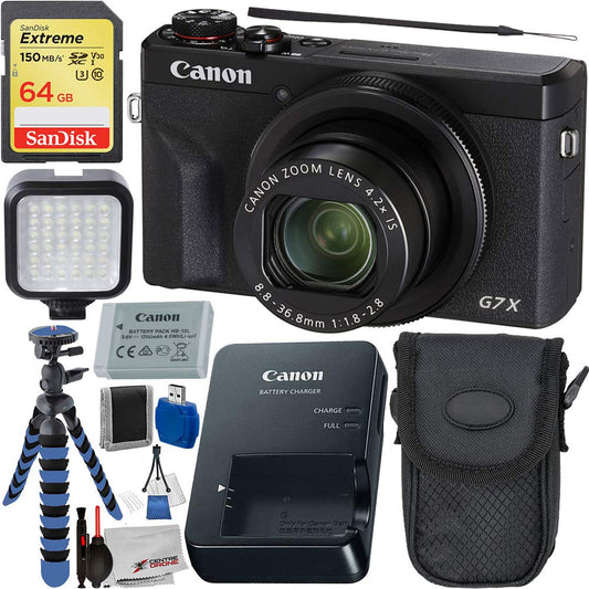 Canon PowerShot G7 X Mark III Digital Camera (Black #CAPSG7X3B) with Advanced Accessory Bundle