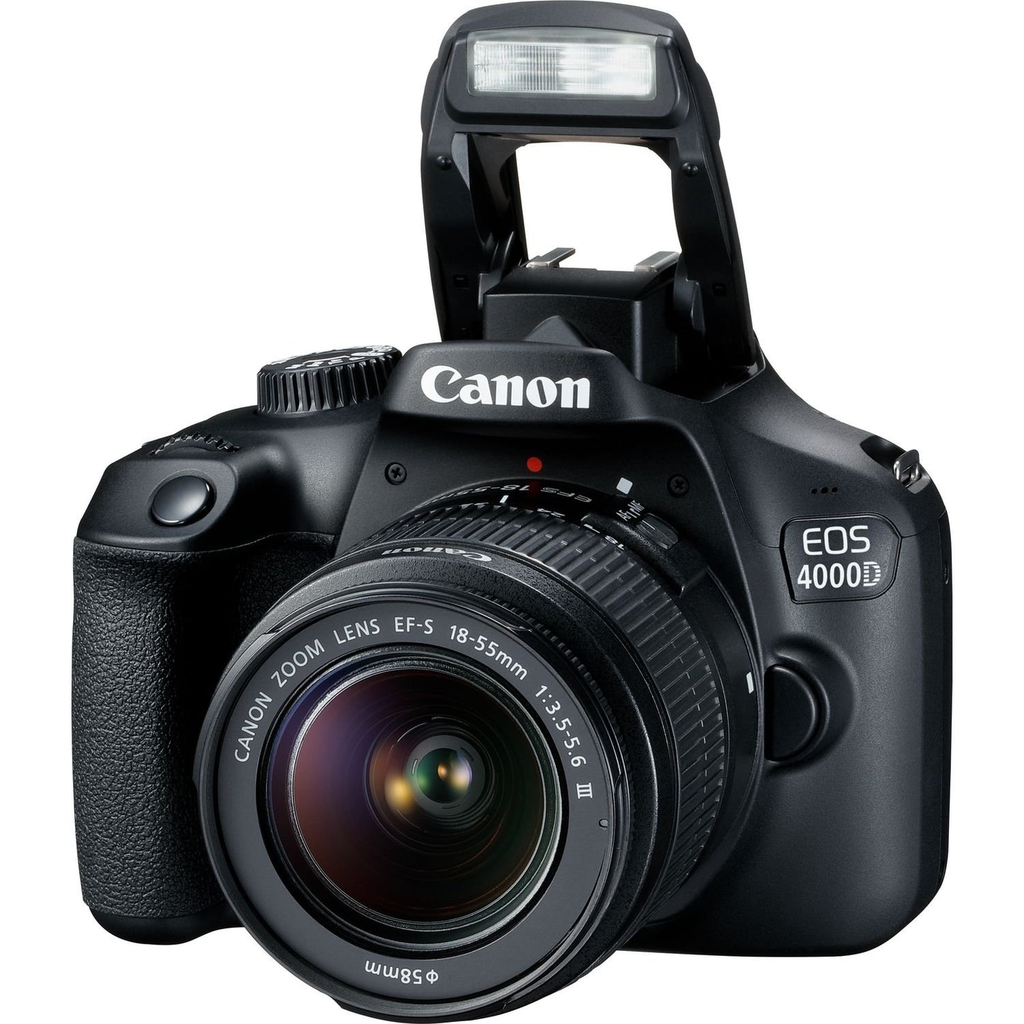 Canon EOS 4000D DSLR Camera with EF-S 18-55mm III Lens & EF 75-300mm III Lens Basic Bundle - Includes: Free Promotional Extended Life LPE10 Replacement Battery (1600mAh) & 2x Universal Lens Cap Keeper