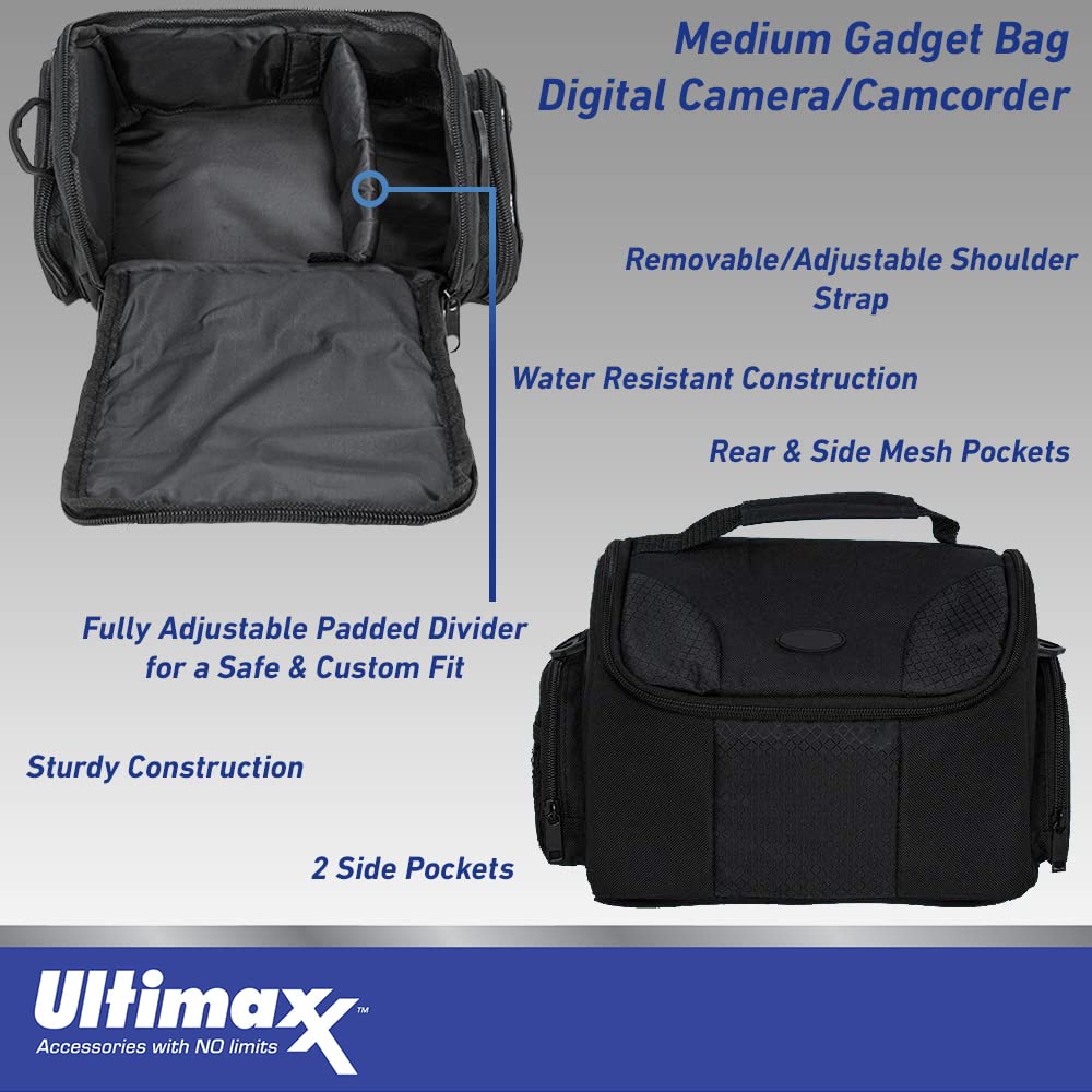 Ultimaxx Essential FUJIFILM X-T5 (Silver, Body Only) Bundle - Includes: 32GB Extreme Pro Memory Card, Water-Resistant Gadget Bag, Replacement Battery & More (20pc Bundle)
