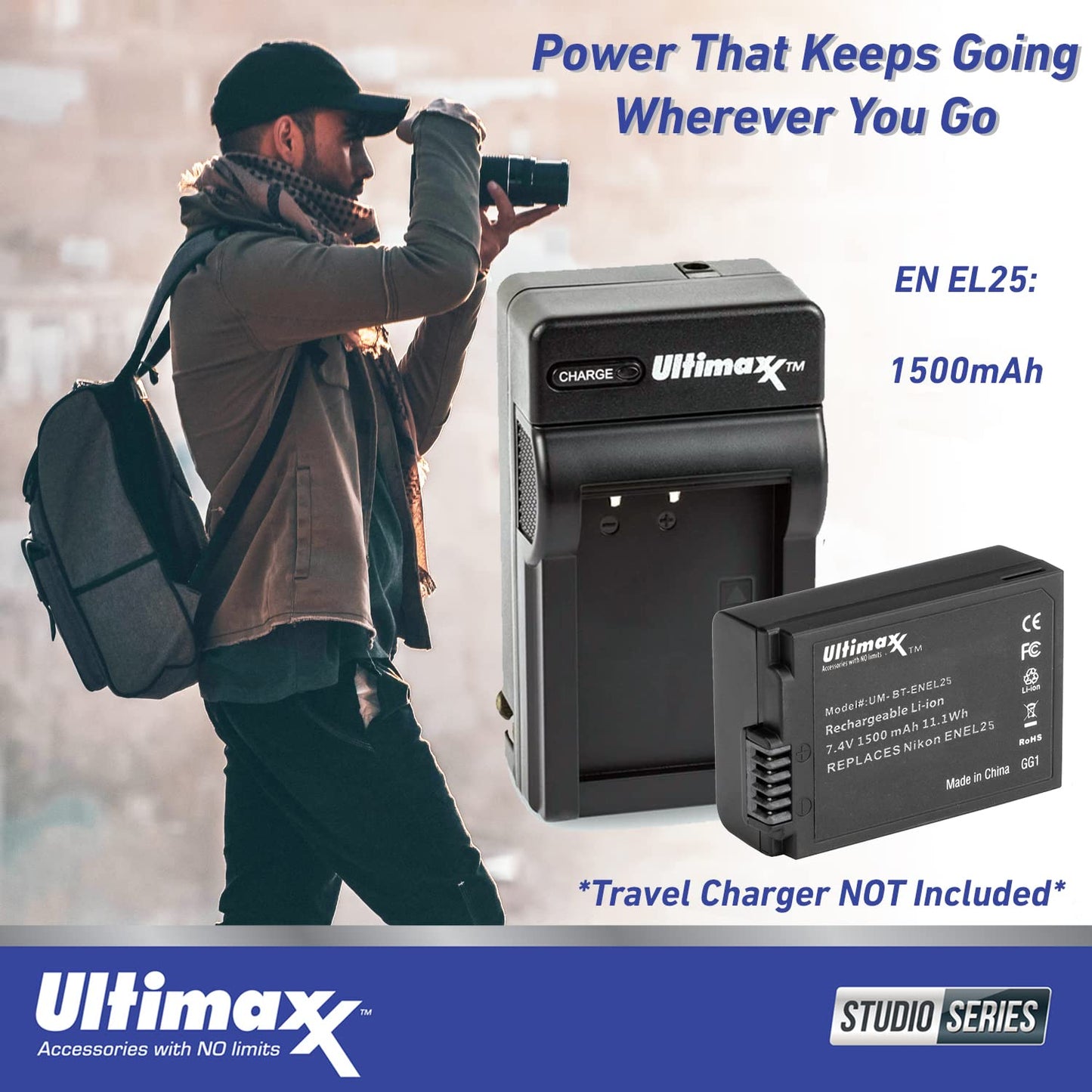 Ultimaxx Essential Nikon Z50 (Body Only) Bundle - Includes: 64GB Ultra Memory Card, Extended Life Replacement Battery, Water-Resistant Camera Backpack & More (16pc Bundle)