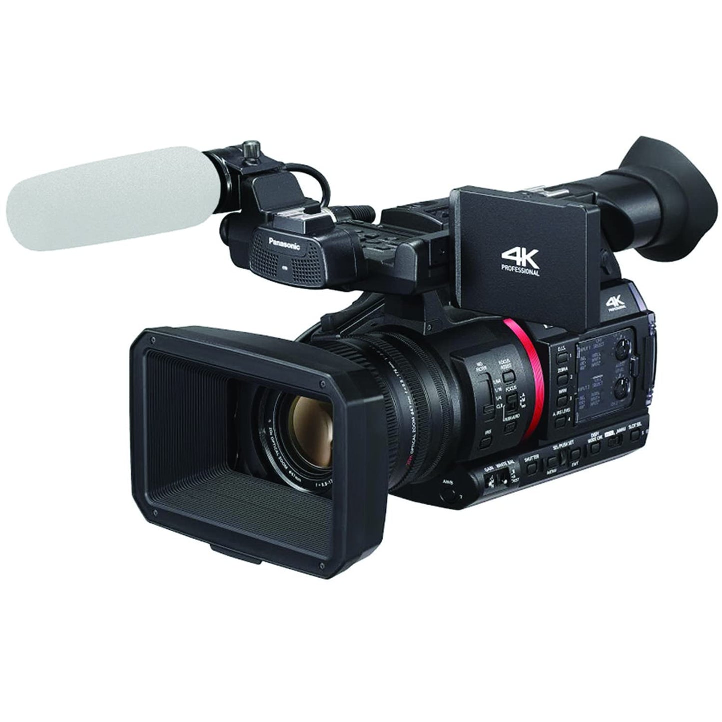 Panasonic AG-CX350 4K Camcorder with Advanced Accessory Bundle: SanDisk 128GB Extreme SDXC Memory Card, Condenser Microphone, Spare Battery, Tripod & Much More (22pc Bundle)