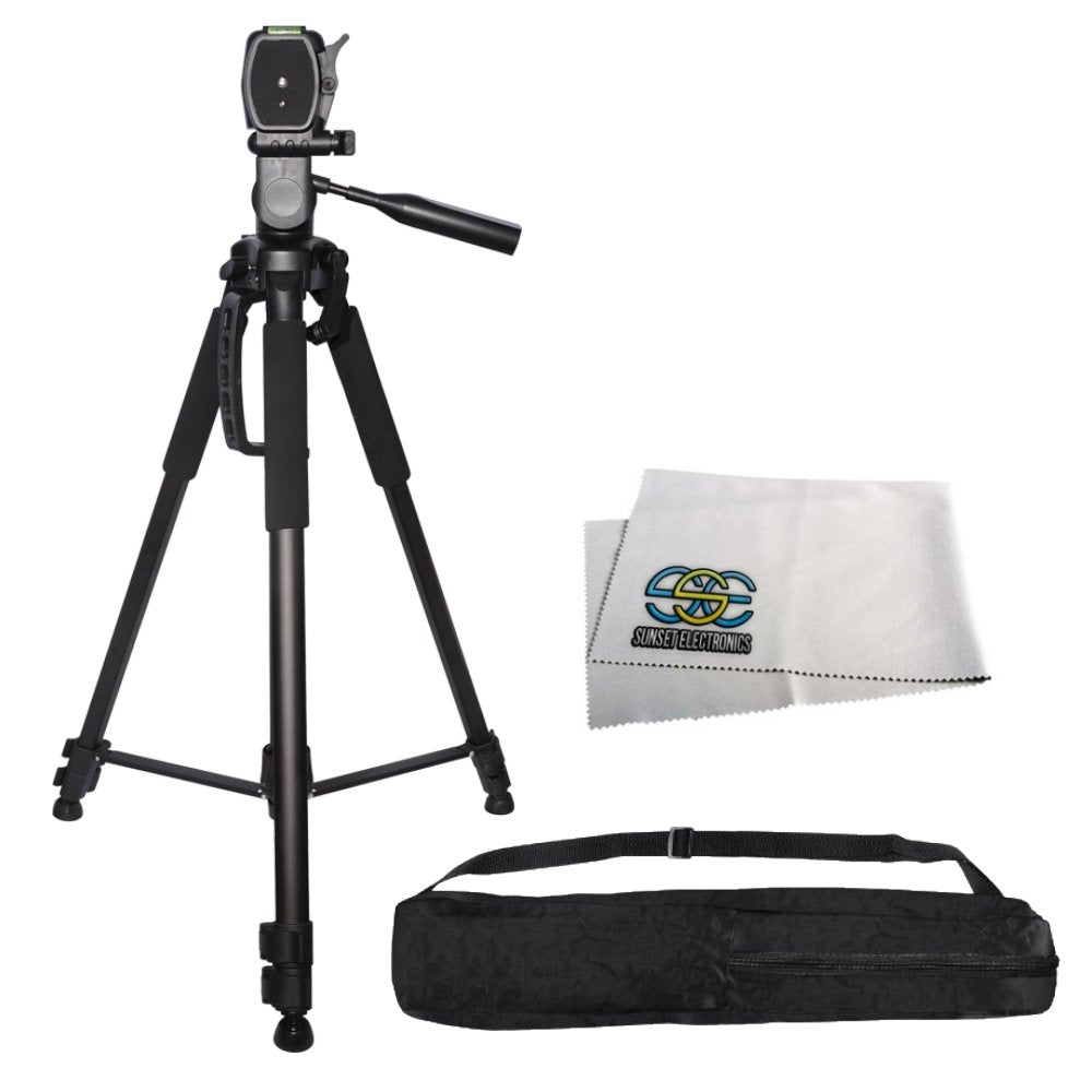 Professional PRO 70" Tripod 3-Way Panhead Tilt Motion with Two Built in Bubble Leveling with Deluxe Carrying Case for Canon Digital SLR Cameras