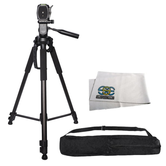 Professional PRO 70" Tripod 3-Way Panhead Tilt Motion with Two Built in Bubble Leveling with Deluxe Carrying Case for Canon Digital SLR Cameras