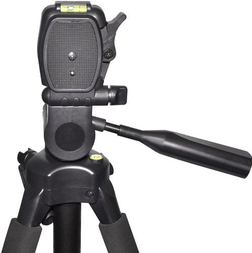 Professional PRO 70" Tripod 3-Way Panhead Tilt Motion with Two Built in Bubble Leveling with Deluxe Carrying Case for Canon Digital SLR Cameras