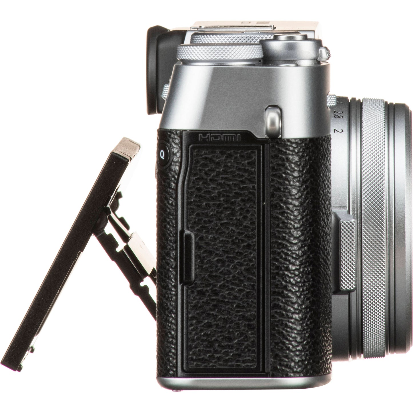 FUJIFILM X100V Digital Camera (Silver) with Essential Accessory Bundle: SanDisk 64GB Ultra SDXC Memory Card, Mini “Gripster” Tripod, Spare Battery & More (17pc Bundle)