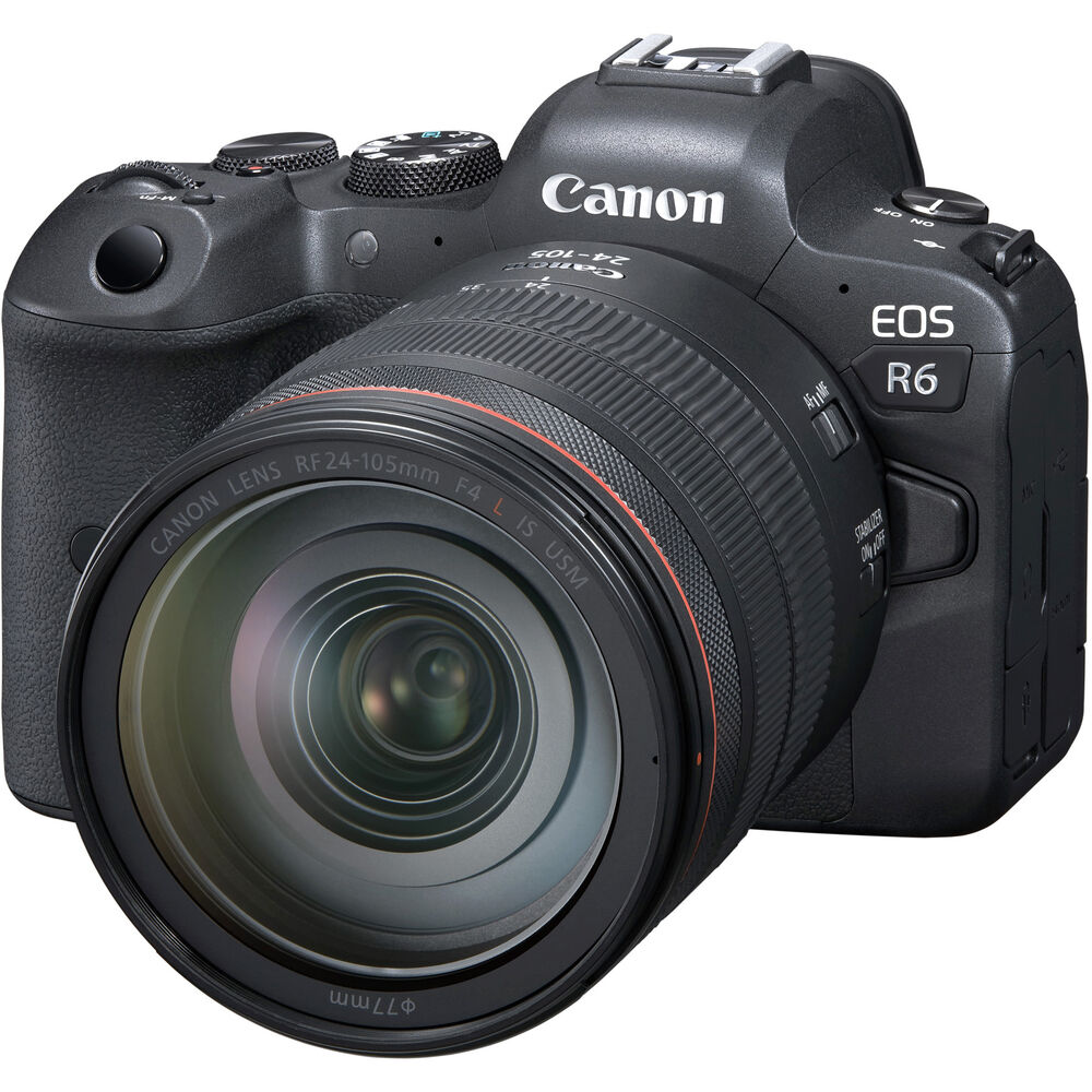 Canon EOS R6 Mirrorless Digital Camera with RF 24-105mm f/4L IS USM Lens PPCKIT