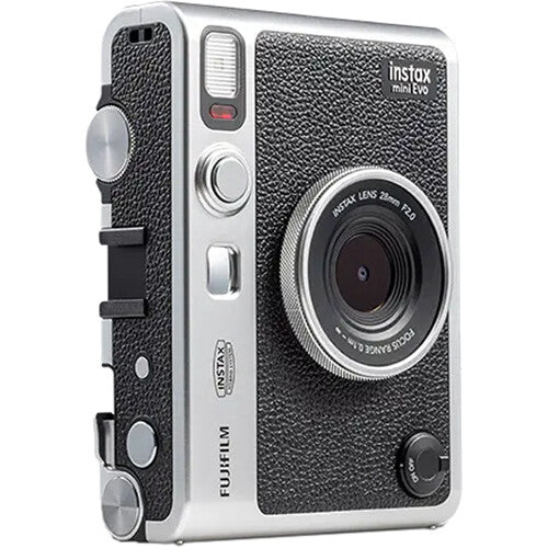 FUJIFILM INSTAX MINI EVO Hybrid Instant Camera with Advanced Accessory Bundle: SanDisk 64GB Extreme micro-Memory Card, Mini Tripod, Digital Flash & Much More (15pc Bundle)