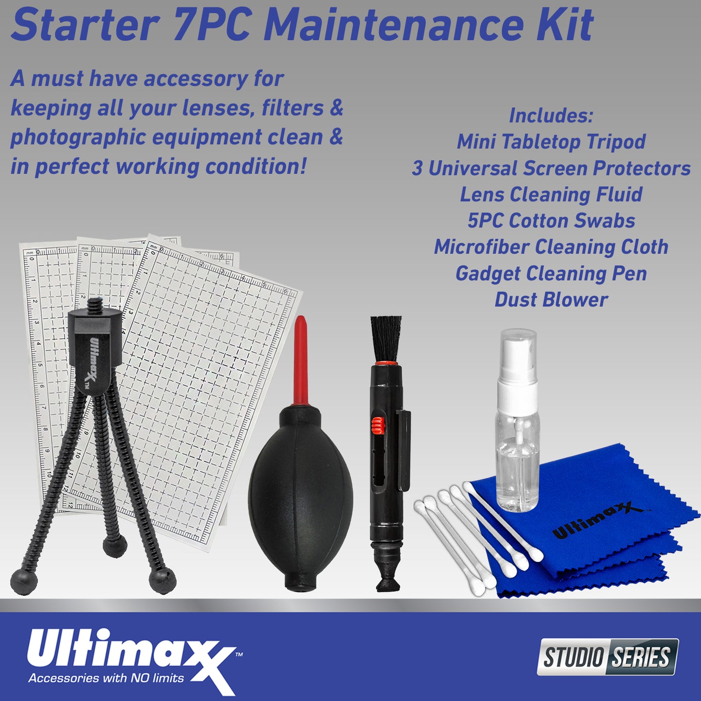 Ultimaxx Essential Canon G70 Camcorder Bundle - Includes: 2x 64GB Ultra Memory Cards, Spare Battery, Ultra-Bright LED Light Kit, Tabletop 6.5” Tripod & More (21pc Bundle)