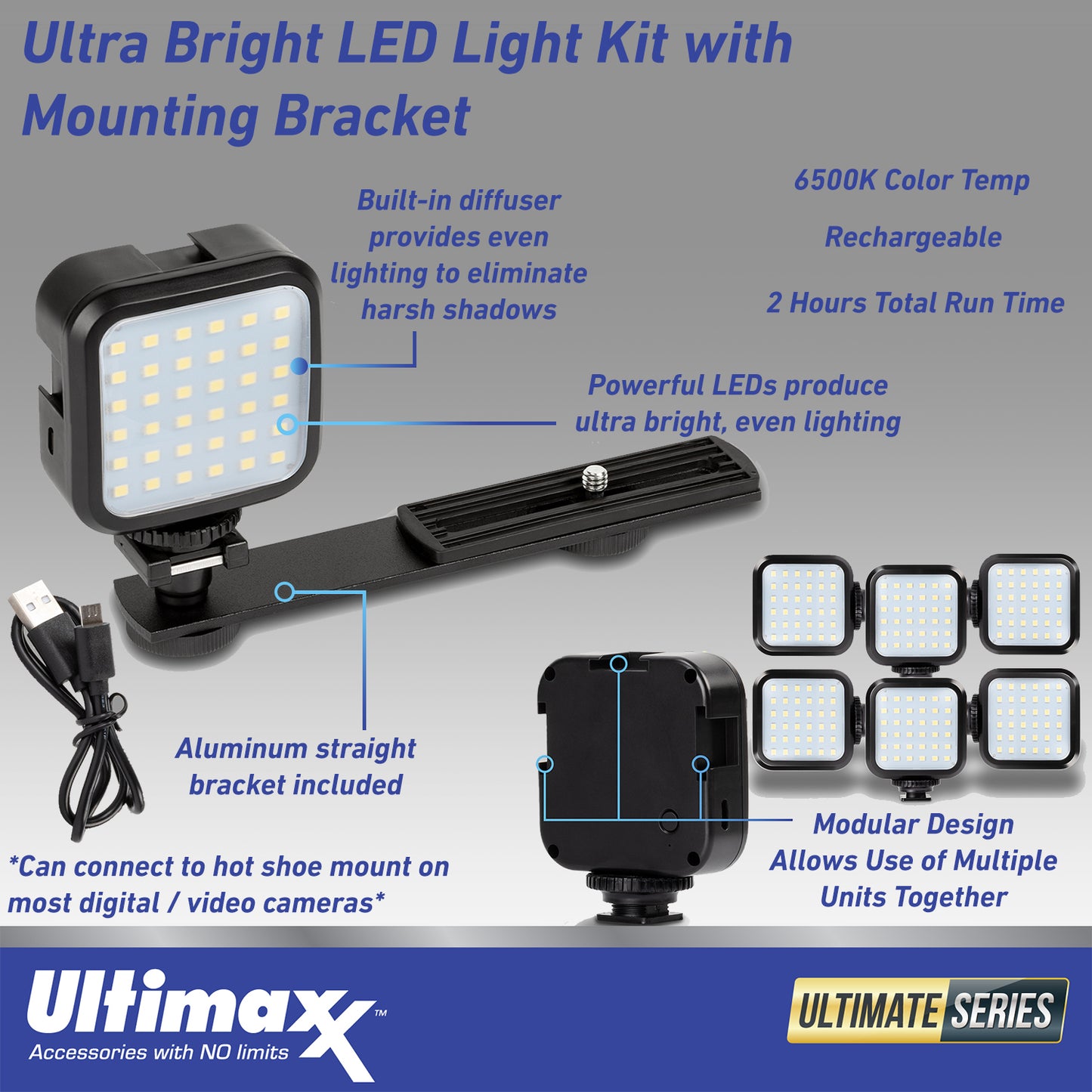Ultimaxx Essential Canon XA60 Camcorder Bundle - Includes: 2x 64GB Ultra Memory Cards, Spare Battery with Travel Charger, Lightweight Monopod & Much More (23pc Bundle)