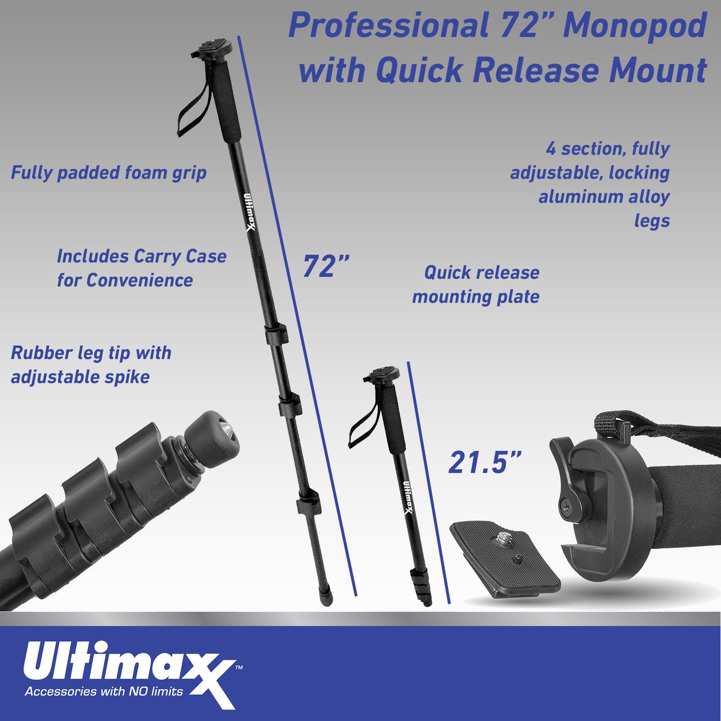 Ultimaxx Essential Canon XA60 Camcorder Bundle - Includes: 2x 64GB Ultra Memory Cards, Spare Battery with Travel Charger, Lightweight Monopod & Much More (23pc Bundle)