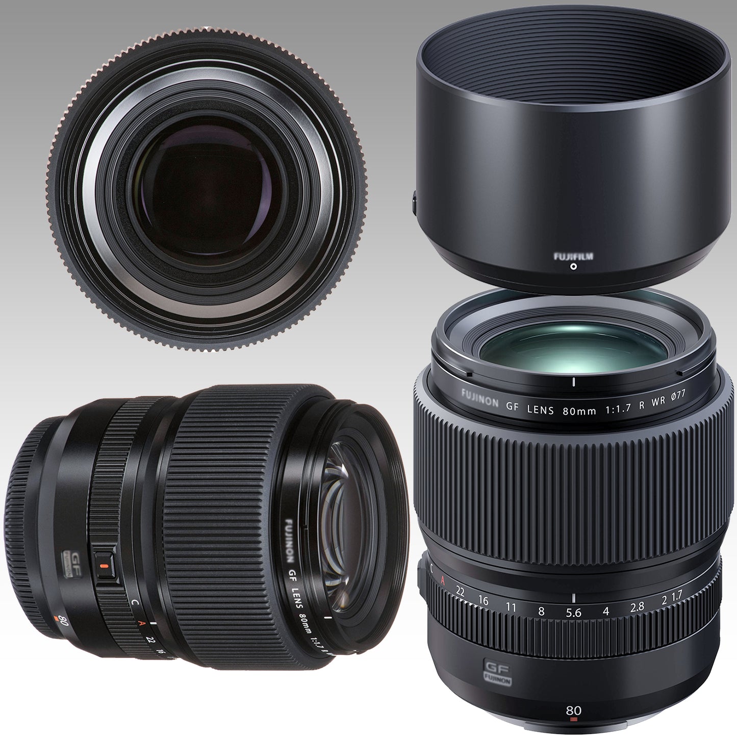 Ultimaxx Essential FUJIFILM GF 80mm f/1.7 R WR Lens Bundle - Includes: Circular Polarizer Filter, 4PC Macro Close-Up Filter Kit, Circular Polarizer Filter & More (15pc Bundle)