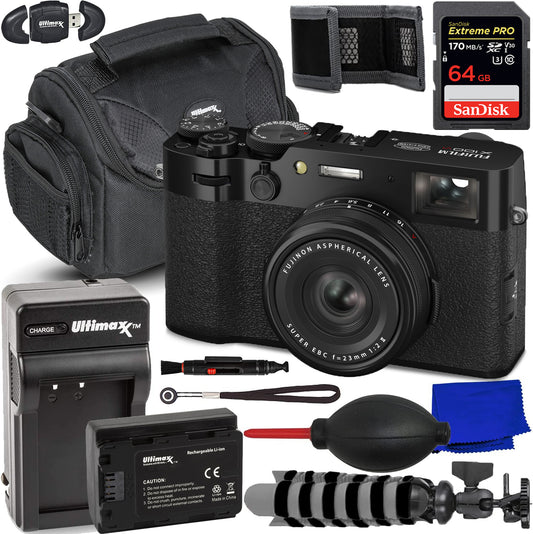FUJIFILM X100VI Digital Camera (Black) Bundle 1