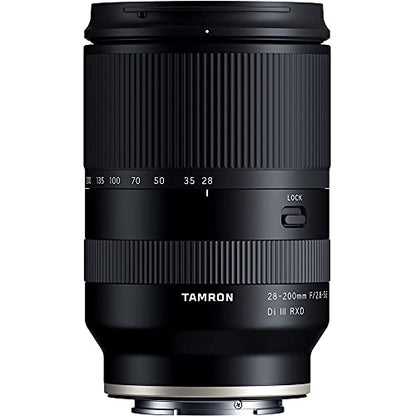 Tamron 28-200mm f/2.8-5.6 Di III RXD Lens for Sony E with Basic Accessory Bundle - Includes: SanDisk Ultra 64GB Memory Card, Manufacturer’s Accessories & Microfiber Cloth