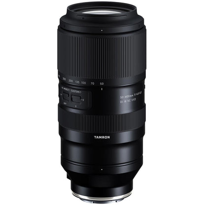 Tamron 50-400mm f/4.5-6.3 Di III VC VXD Lens for Sony E Bundle with 67mm UV Filter, Cleaning Kit
