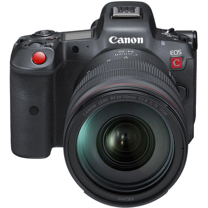 Canon EOS R5 C Mirrorless Cinema Camera w/Canon RF 24-70mm f/2.8 L is USM Lens + LED Video Light + Camera Case + 128GB Memory (15pc Bundle) (Renewed)