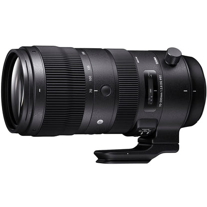 Sigma 590955 70-200mm F2.8 Sports DG OS HSM Telephoto Zoom Lens for Nikon F Mount Bundle with Lexar Professional 1667x 128GB SDXC UHS-II Memory Card