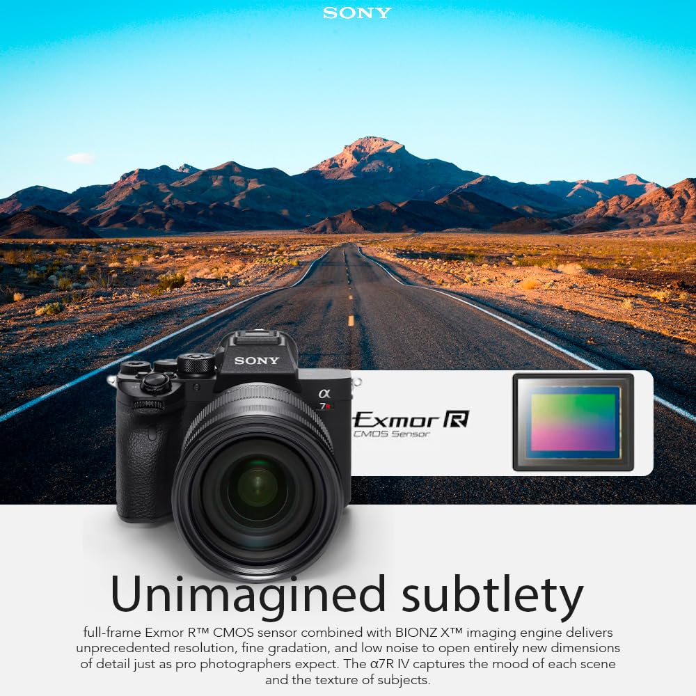 Sony Alpha a7R IV A Full-Frame Mirrorless Camera Bundle with 28-70mm Interchangeable Standard Zoom Lens (2 Items) (Renewed)