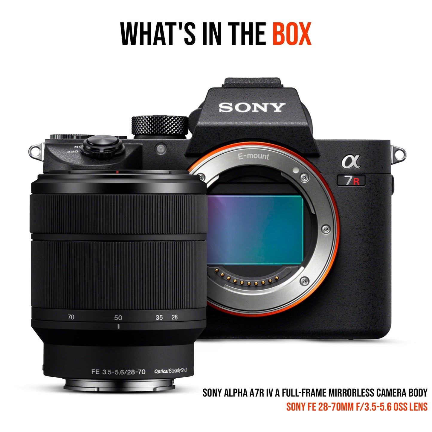 Sony Alpha a7R IV A Full-Frame Mirrorless Camera Bundle with 28-70mm Interchangeable Standard Zoom Lens (2 Items) (Renewed)