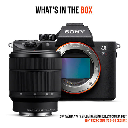 Sony Alpha a7R IV A Full-Frame Mirrorless Camera Bundle with 28-70mm Interchangeable Standard Zoom Lens (2 Items) (Renewed)