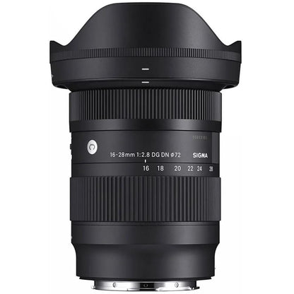 Sigma 206965 16-28mm F2.8 DG DN Contemporary Lens for Sony E Mount Bundle with Lexar 128GB High-Performance 800x UHS-I SDXC Memory Card