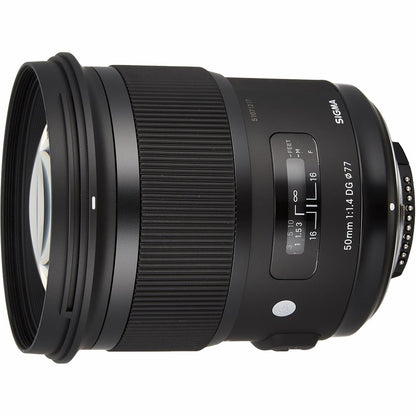 Sigma 50mm f/1.4 DG HSM Art Lens for Nikon F SLR Cameras (311306) + Sandisk Extreme PRO SDXC 128GB UHS-1 Memory Card
