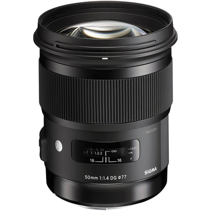 Sigma 50mm f/1.4 DG HSM Art Lens for Sony E Mount Cameras (311-965) with Sandisk Extreme PRO SDXC 128GB UHS-1 Memory Card