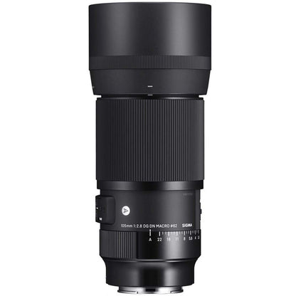 Sigma 260965 105mm F2.8 Art DG DN Macro Lens for Sony E Mount Full Frame Mirrorless Bundle with Sandisk 128GB Extreme SD Memory UHS-I Card