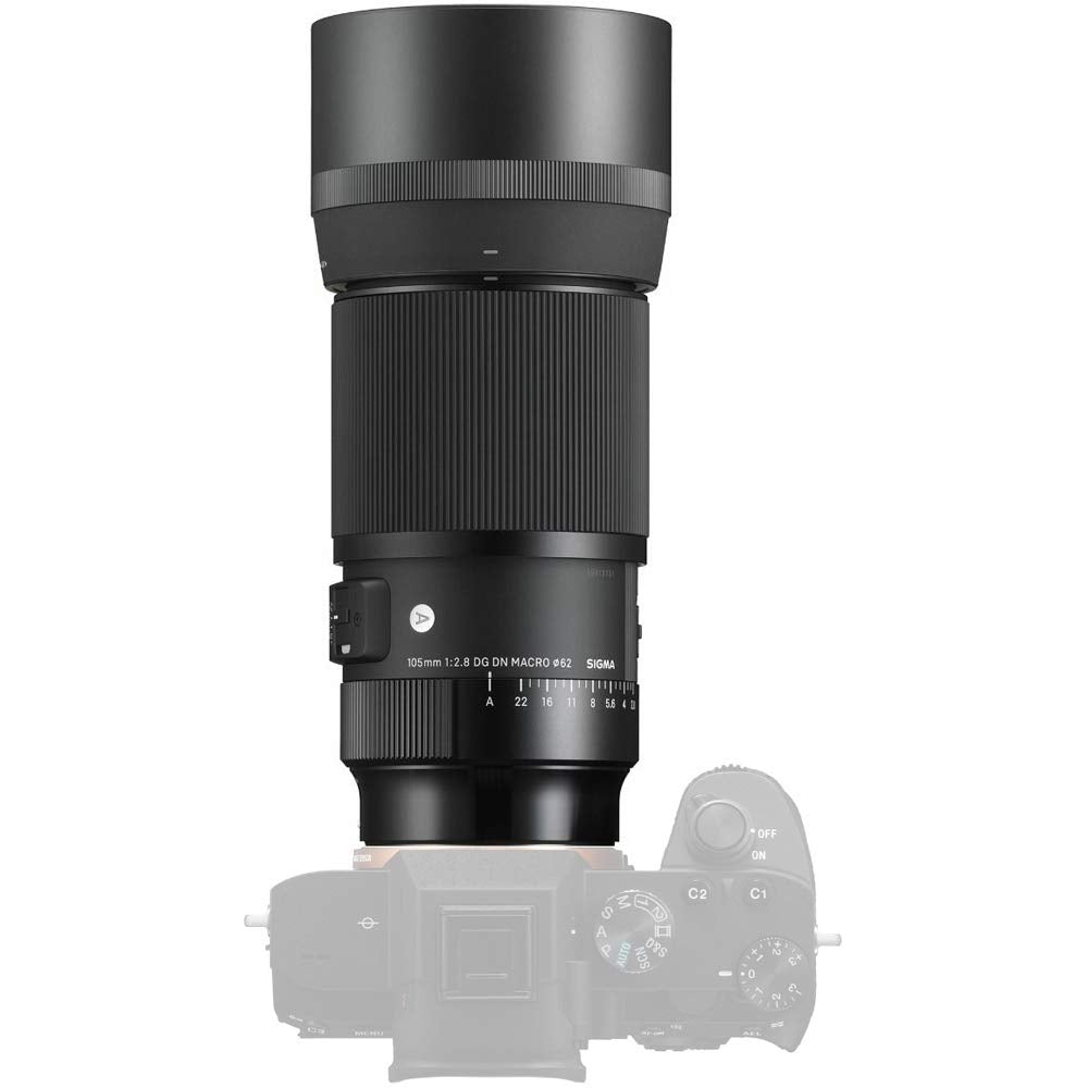 Sigma 260965 105mm F2.8 Art DG DN Macro Lens for Sony E Mount Full Frame Mirrorless Bundle with Sandisk 128GB Extreme SD Memory UHS-I Card