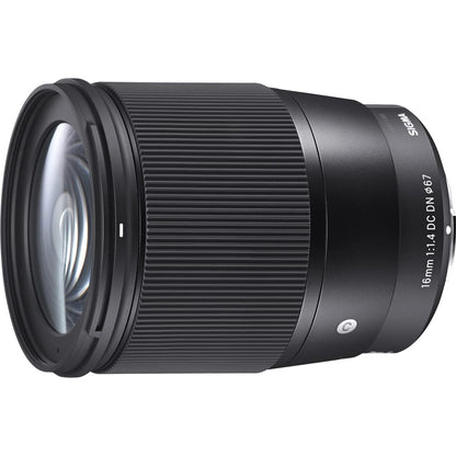 Sigma 402975 16mm f/1.4 DC DN Contemporary Lens for FUJIFILM X Bundle with Lexar Professional 633x 64GB UHS-1 Class 10 SDXC Memory Card