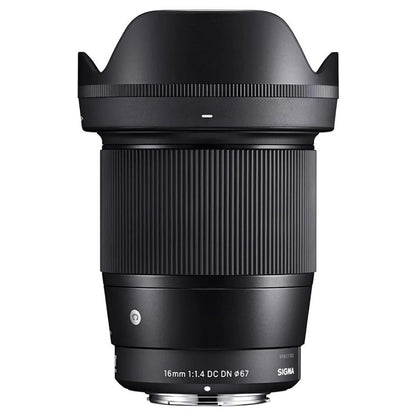 Sigma 402973 16mm F1.4 DC DN Contemporary Telephoto Lens for Nikon Z Bundle with Lexar 64GB High-Performance 800x UHS-I SDXC Memory Card