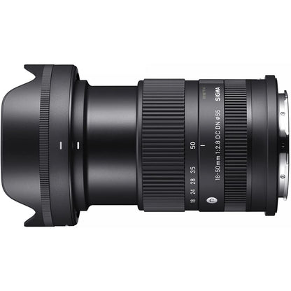 Sigma 585969 18-50mm f/2.8 DC DN Contemporary Lens Compatible with L-Mount APS-C Bundle with Lexar Professional 633x 64GB UHS-1 Class 10 SDXC Memory Card