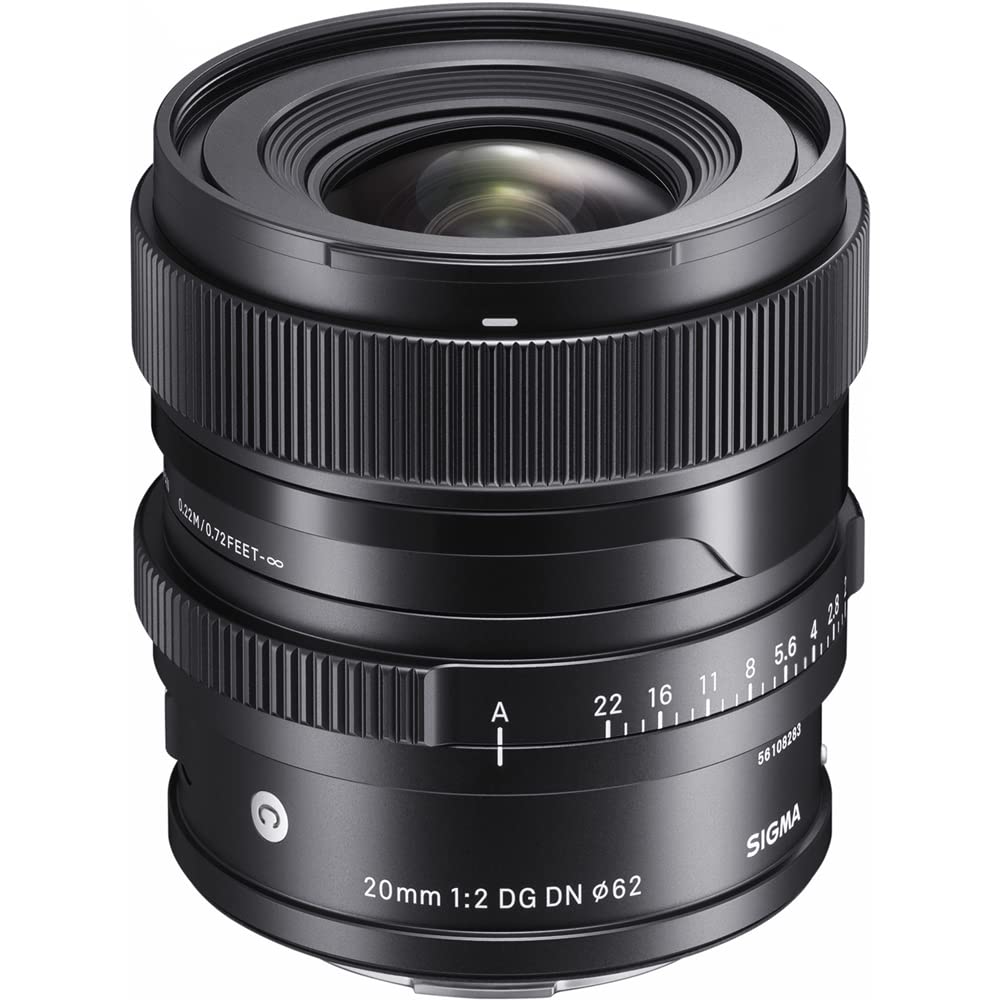 Sigma 490965 20mm F2 DG DN Contemporary Lens for Sony E-Mount Full Frame Mirrorless Bundle with Lexar Professional 633x 64GB UHS-1 Class 10 SDXC Memory Card