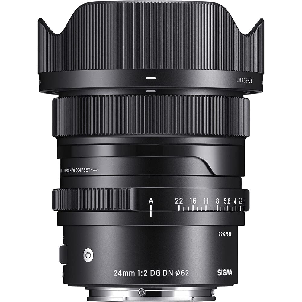 Sigma 403965 24mm f/2 DG DN Contemporary Lens for Sony E Bundle with Lexar Professional 633x 64GB UHS-1 Class 10 SDXC Memory Card