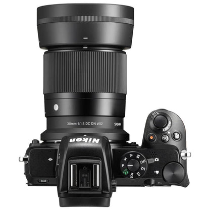 Sigma 302973 30mm F1.4 DC DN Contemporary Telephoto Lens for Nikon Z Bundle with Lexar 64GB High-Performance 800x UHS-I SDXC Memory Card
