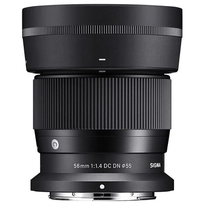 Sigma 351973 56mm F1.4 DC DN Contemporary Telephoto Lens for Nikon Z Mount Bundle with Lexar 64GB High-Performance 800x UHS-I SDXC Memory Card
