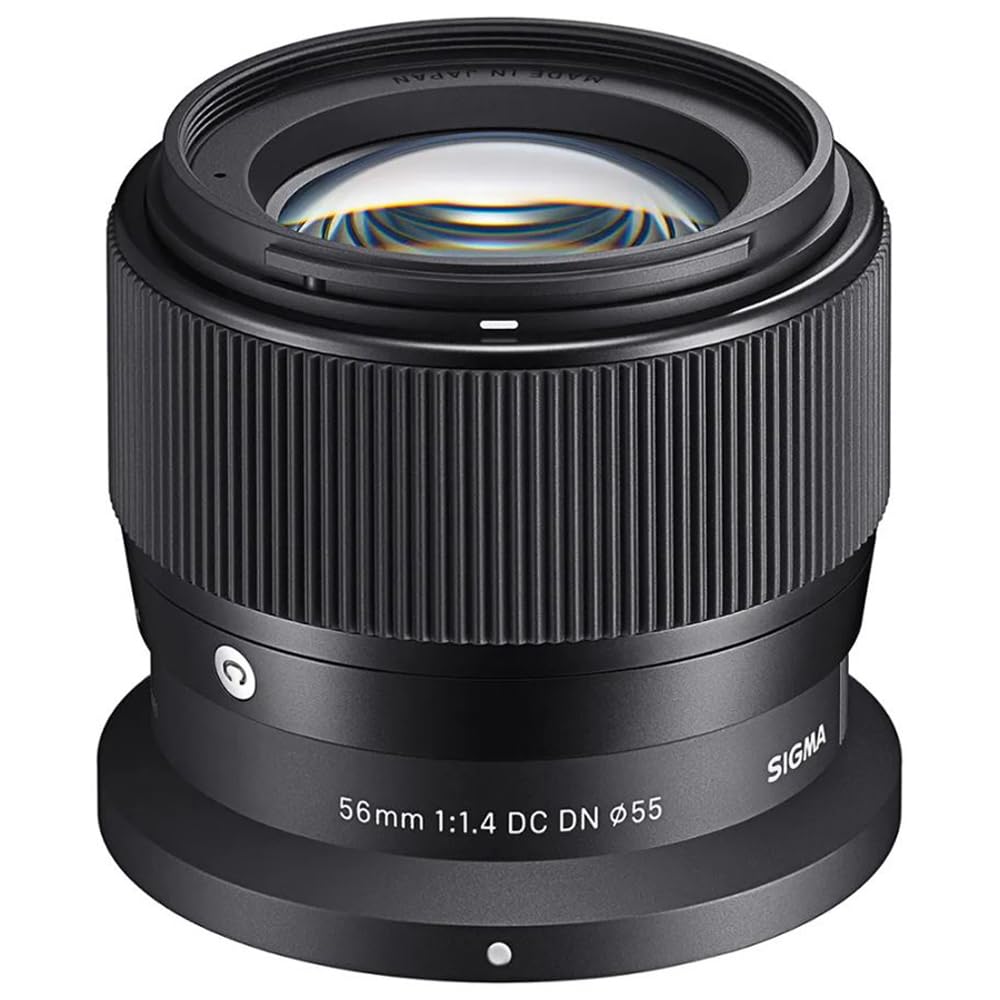 Sigma 351973 56mm F1.4 DC DN Contemporary Telephoto Lens for Nikon Z Mount Bundle with Lexar 64GB High-Performance 800x UHS-I SDXC Memory Card
