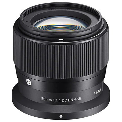 Sigma 351973 56mm F1.4 DC DN Contemporary Telephoto Lens for Nikon Z Mount Bundle with Lexar 64GB High-Performance 800x UHS-I SDXC Memory Card