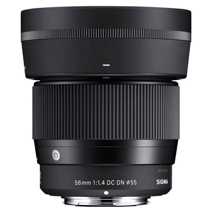 Sigma 351973 56mm F1.4 DC DN Contemporary Telephoto Lens for Nikon Z Mount Bundle with Lexar 64GB High-Performance 800x UHS-I SDXC Memory Card