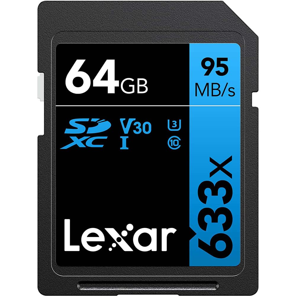 Sigma 351975 56mm F1.4 DC DN Contemporary Lens for FUJIFILM X Bundle with Lexar Professional 633x 64GB UHS-1 Class 10 SDXC Memory Card