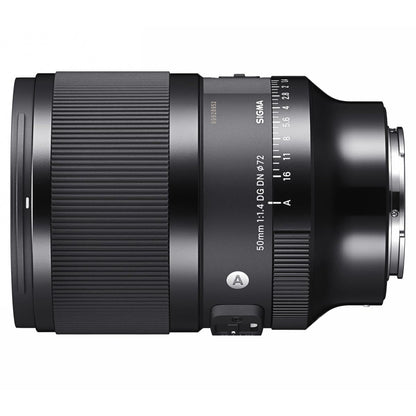 Sigma 50mm f/1.4 DG DN Art Lens for Sony E Bundle with 72mm Multi Coated UV Filter, Microfiber Cleaning Cloth