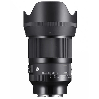 Sigma 50mm f/1.4 DG DN Art Lens for Sony E Bundle with 72mm Multi Coated UV Filter, Microfiber Cleaning Cloth
