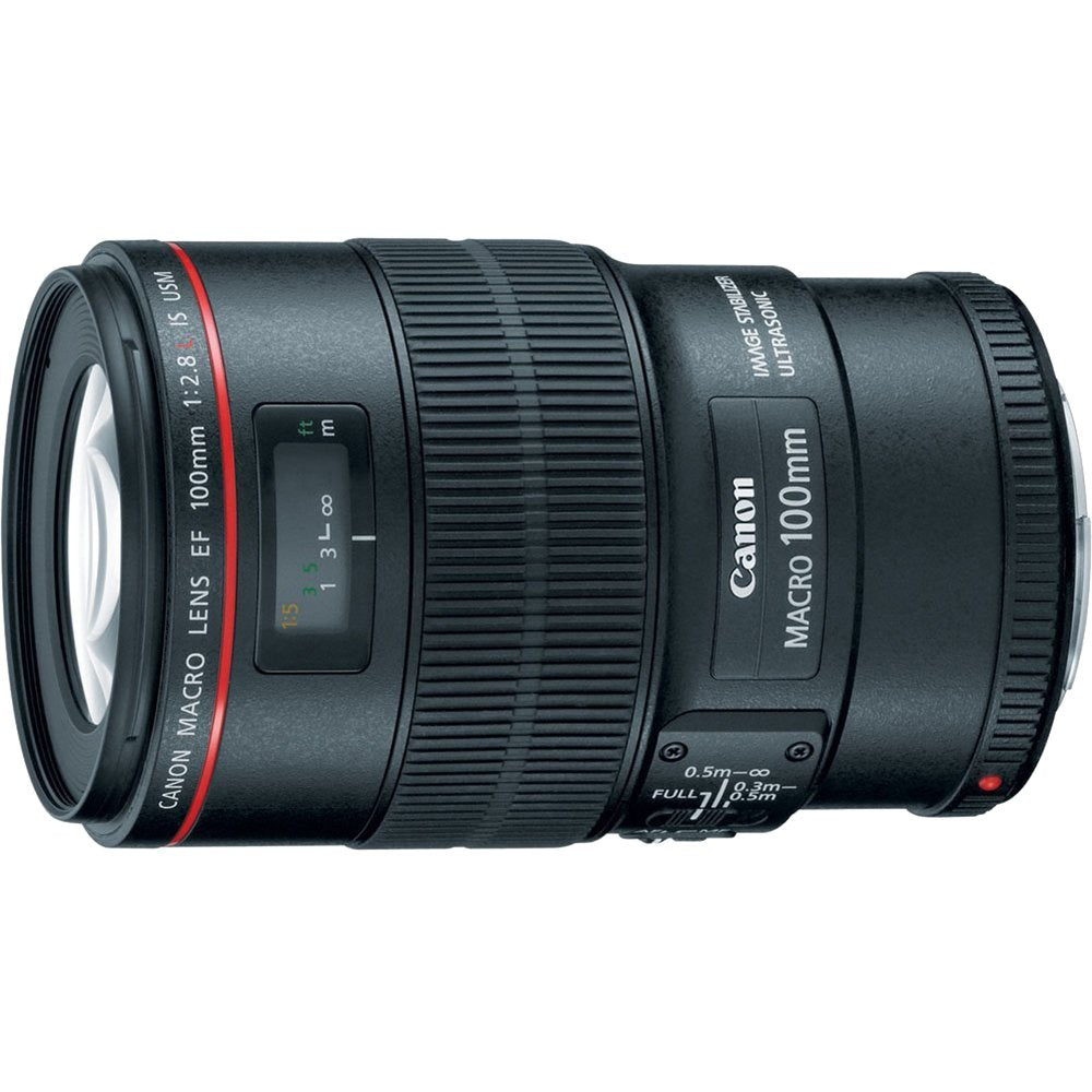 Canon EF 100mm f2.8L IS USM Macro Lens for Canon Digital SLR Cameras with 67mm Multicoated UV Protective Filter, Deluxe Bag, Lens Cap Keeper, Memory Card Wallet, USB 2.0 Card Reader, Professional Tripod + More