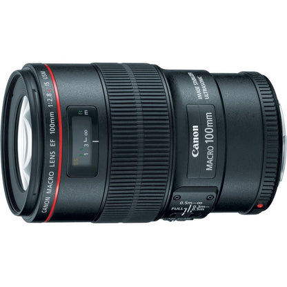 Canon EF 100mm f2.8L IS USM Macro Lens for Canon Digital SLR Cameras with 67mm Multicoated UV Protective Filter, Deluxe Bag, Lens Cap Keeper, Memory Card Wallet, USB 2.0 Card Reader, Professional Tripod + More