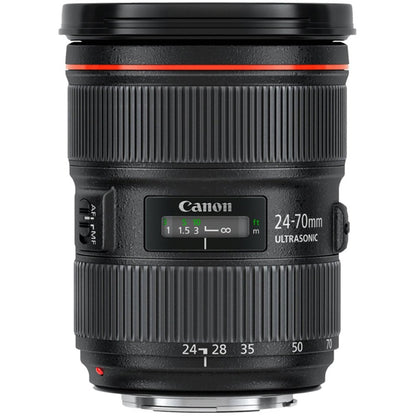 Beach Camera Canon EF 24-70mm f/2.8L II USM Lens Bundle Includes: 24-70mm Lens, Lexar 16GB Professional 600x SDHC UHS-I Memory Card, 3pc. Lens Cleaning Kit, & Lens Cap Keeper