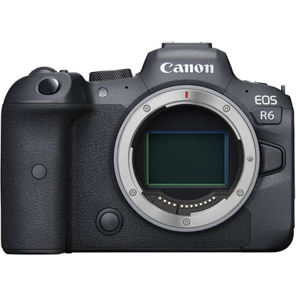 Canon EOS R6 Mirrorless Digital Camera (Body) with Advanced Accessory Bundle. Bundle Includes: 64GB Extreme Pro Memory Card, Dedicated TTL Flash for Canon Cameras, and Much More.
