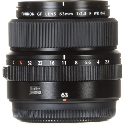 Ultimaxx Essential Bundle + FUJIFILM GF 63mm f/2.8 R WR Lens + (0.43x Wide-Angle Lens Attachment, 3PC Multi-Coated UV Filter Kit (UV, CPL, FLD) & More (20pc Bundle)